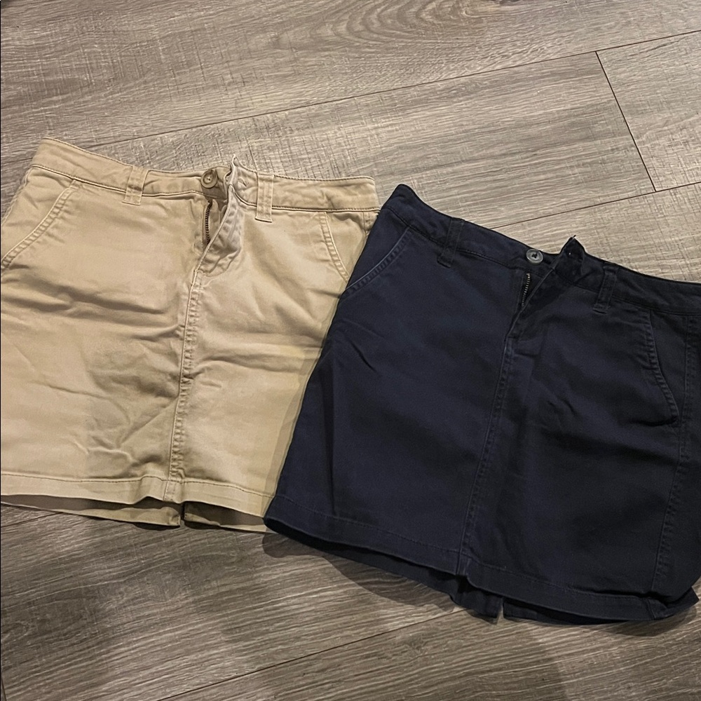 Khaki and Navy school uniform aero skirts size 0